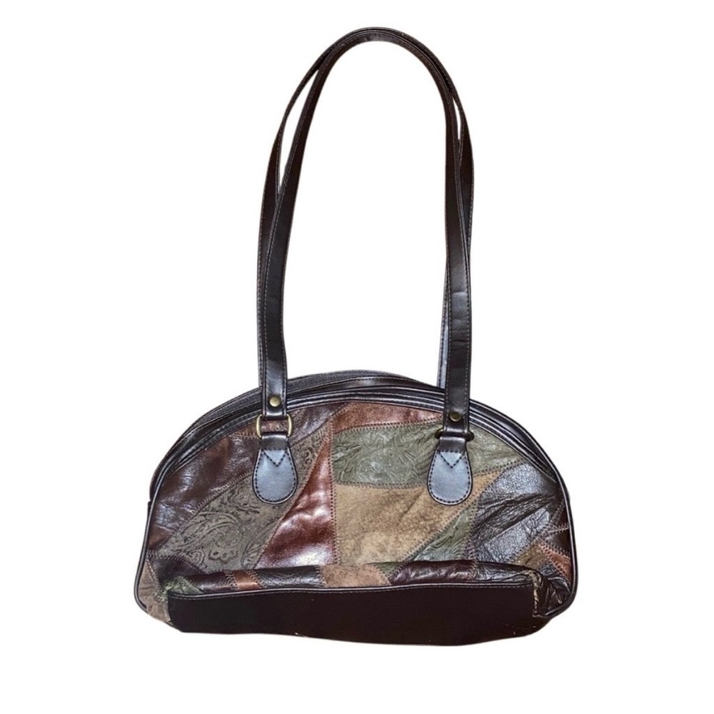 Vintage 90’s genuine leather patchwork purse